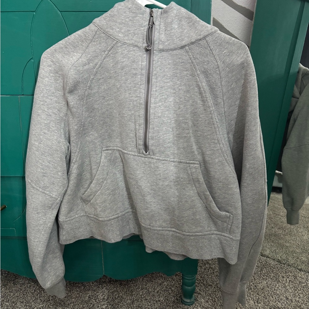 Lululemon Gray Half-Zip oversized scuba